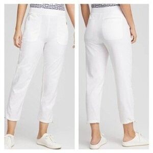 Chicos Zenergy Bungee Crop‎ Pants UPF Size 0 (4-S)  Stretch 'Neema' Alabaster